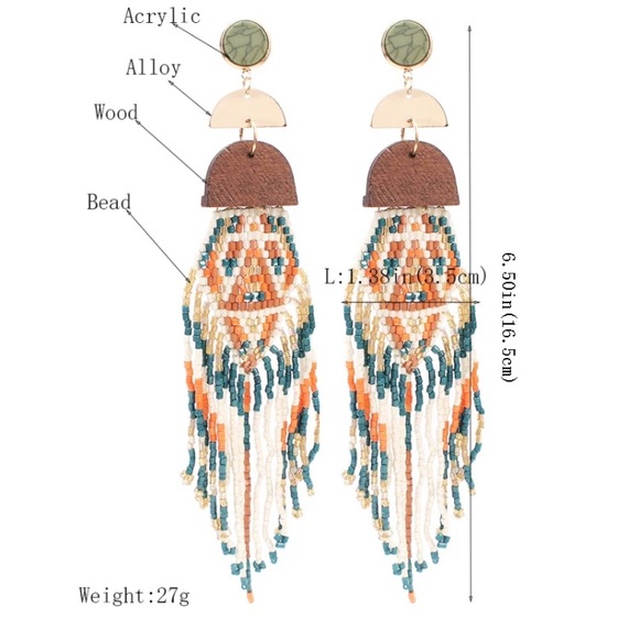 Handmade Southwest Fringe Earrings! - Picture 6 of 6